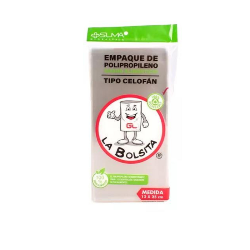 Bolsa de Polipropileno (Celofán) 12X25cm KG