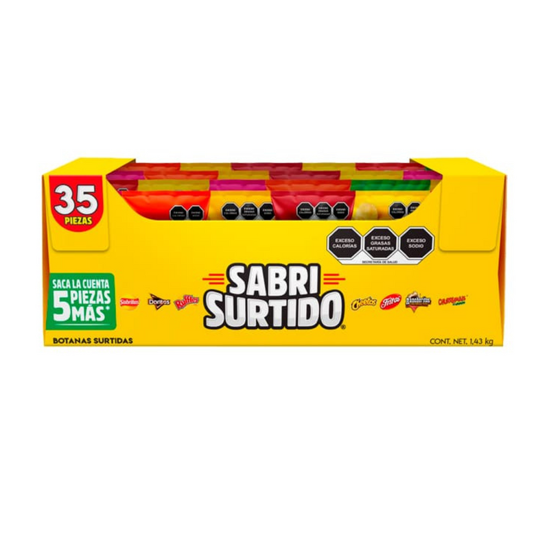 Exhibidor Sabritas Sabrisurtido 35 piezas