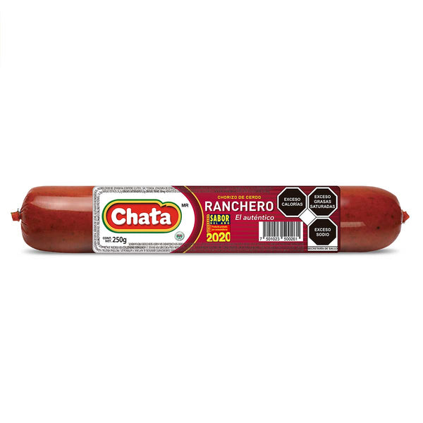 Chorizo de cerdo ranchero Chata 225g.