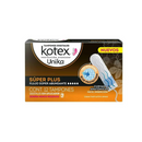 Tampones Kotex Unika súper plus flujo súper abundante 12 pzas