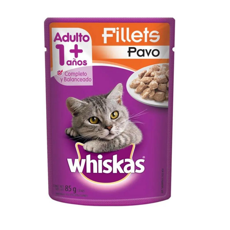 Alimento para gato Whiskas Fillets Pavo 85g