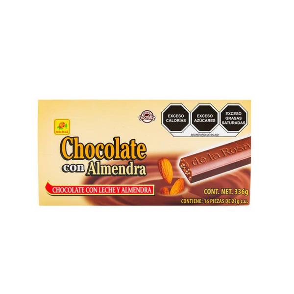 Chocolate Con Almendras De la rosa 16pz/21g.
