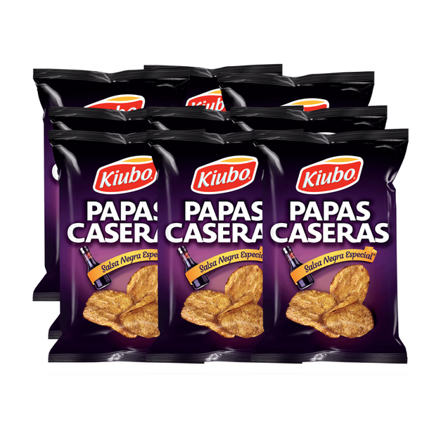 Kiubo Papas Caseras salsas negras Paq 10pz/28gr