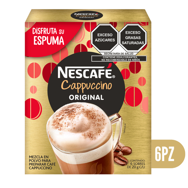 Cafe Soluble Nescafé Cappuccino Original caja 6pz