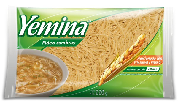 Sopa de fideo cambray yemina 200g.