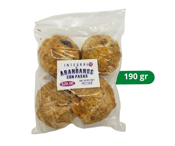 Galleta integral Arandanos con pasas Picone 190gr