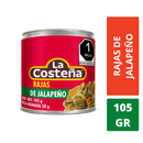 Chiles jalapeños en rajas la costeña en lata Cont. 1pz. 105gr