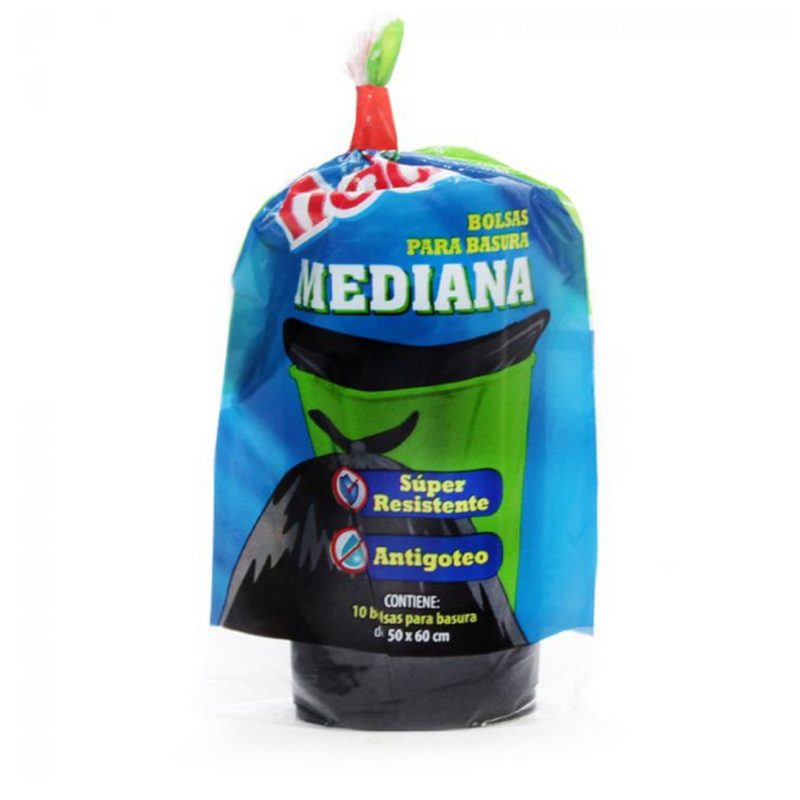 Bolsas Para Basura Maxi Hogar Mediana Paquete Con 10 Piezas