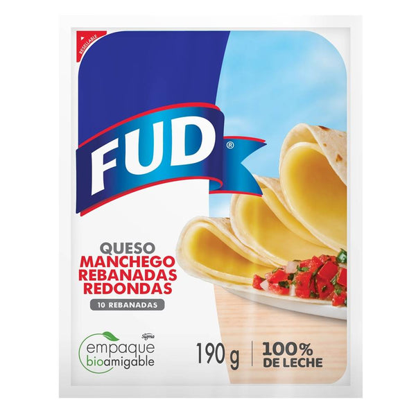 Queso Manchego Rebanadas Redondas FUD 190g.