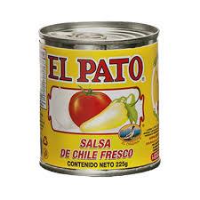 Salsa de chile fresco el Pato en lata Cont. 1pz. 225 gr en l
