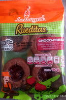 Rueditas Galletas integrales sabor chocolate con mermelada de fresa La integral Cont. 160g.