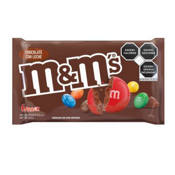 Chocolate M&M's 6 pzas 43.8gr
