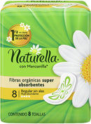 Toalla Femenina Naturella regular sin/alas  8pz