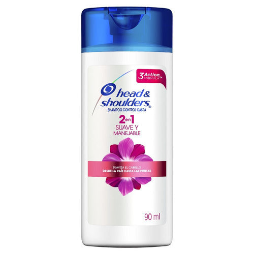 Shampoo Head & Shoulders 2en1 Suave y manejable Cont. 90ml.