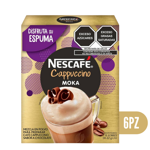Cafe Soluble Nescafé Cappuccino Moka caja 6pz