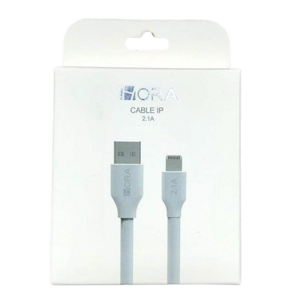 Cable 1hora iphone USB-LIGHTNING  2.4A 1m Carga Rápida Y Datos Uso Rudo