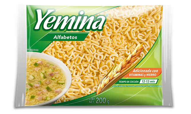Sopa de letras yemina 200g.