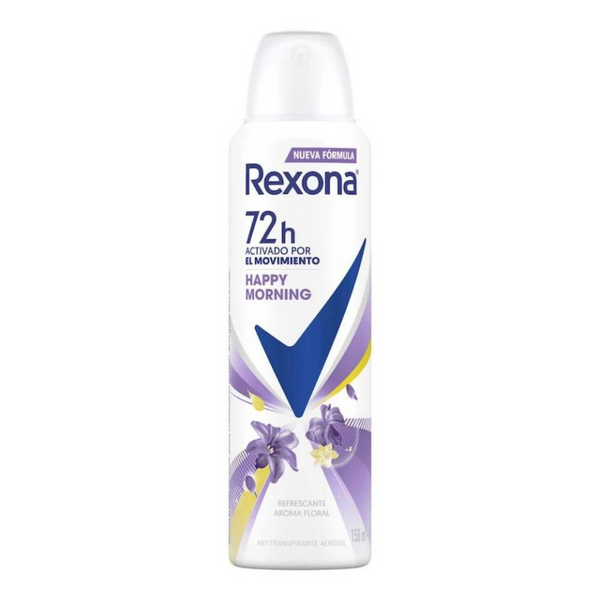Antitranspirante Rexona happy morning en aerosol para dama 150 ml