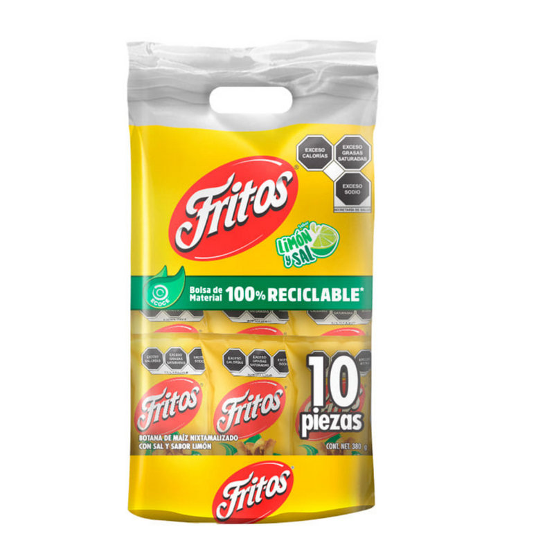 Fritos Sal y limon paq 10pz/38gr