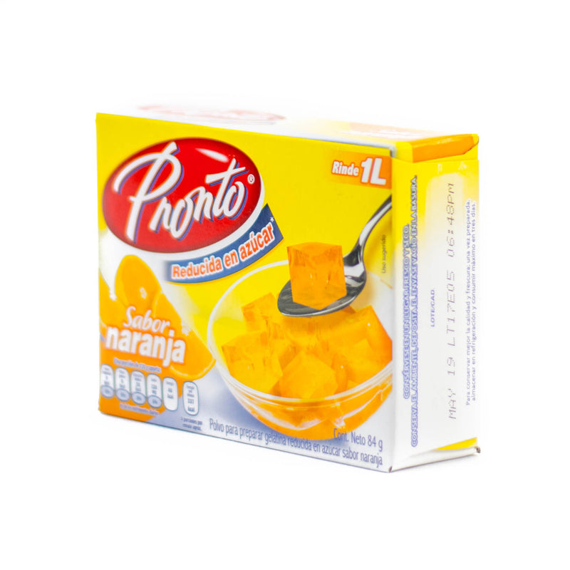 Gelatina Pronto sabor naranja 84g.