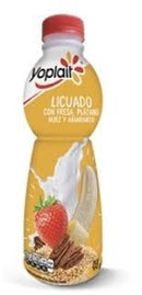 Yoghurt licuado fresa, platano, nuez y amaranto Yoplait 470g.