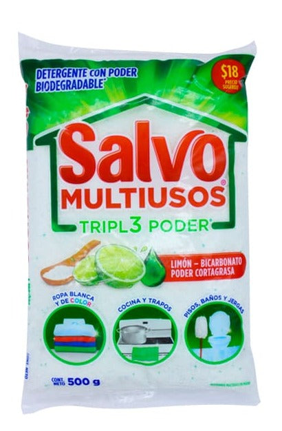 Detergente Salvo multiusos limon bicarbonato Cont. 500g.