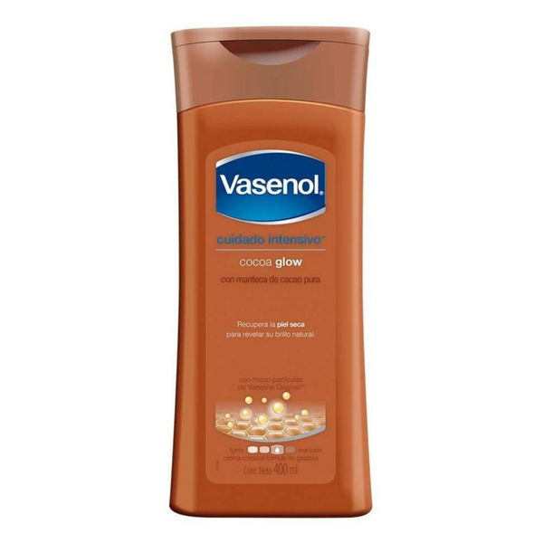Crema corporal Vasenol cuidado intensivo cocoa glow 400 ml