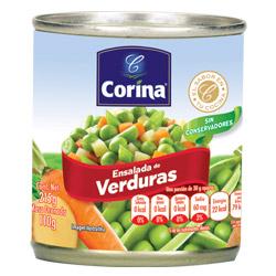 Ensalada de verduras corina en lata Cont. 1pz. 215g.