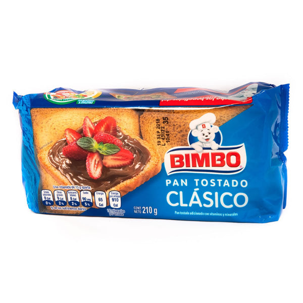 Pan Tostado Bimbo Clasico Cont. 210g.