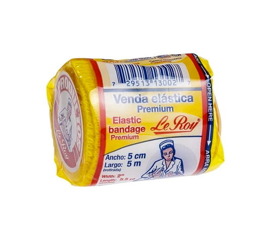 Venda elástica Le Roy ancho 5cm. X 5m. de largo Cont. 1pz.