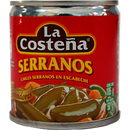 Producto Chiles serranos enteros la costeña en lata Cont. 1pz. 105gr