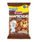 Mantecadas con chispas de chocolate Bimbo 6 pz Cont. 190.5 gr.