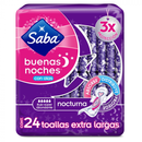 Toalla Femenina Saba Buenas noches C/alas extra largas Cont. 24pz.