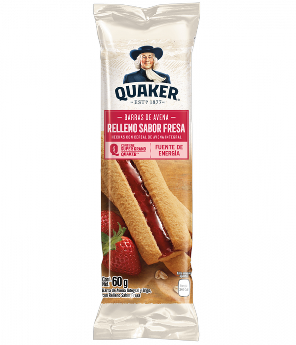 Barra de avena Quaker Fresa Cont. 60g.