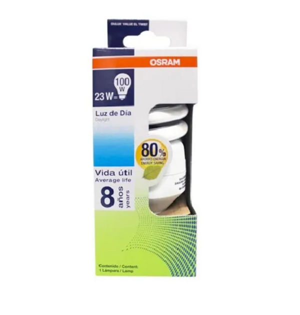 Foco ahorrador Osram luz de dia 23w