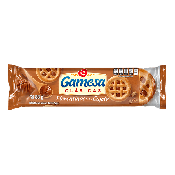 Galletas Florentinas Gamesa cajeta Cont. 83g.