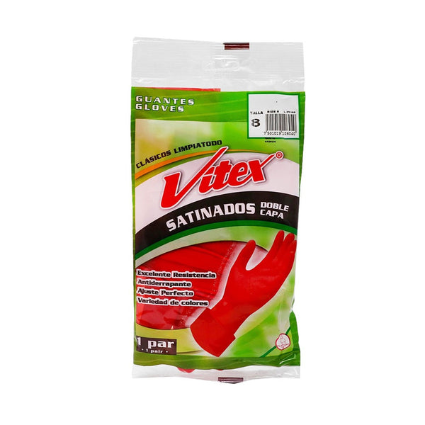 Guantes Satinados latex  multiusos  talla (L) Almet  Cont. 1par.