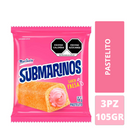 Submarinos Sabor Fresa 105 g Marinela
