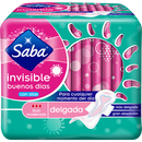 Toalla Femenina Saba Invisible buenos dias con/alas Cont. 10pz.