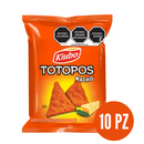Kiubo Totopos Nacho Paq 10pz/40gr