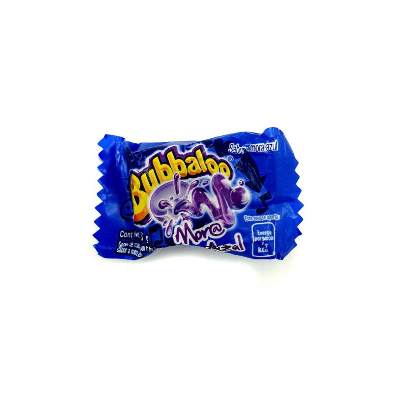Chicle Bubbaloo Mora azul Cont. 5,1g.