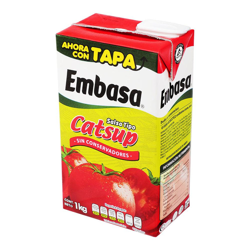 Salsa de tomate tipo catsup embasa 1kg.