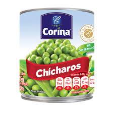 Chicharos corina en lata Cont. 1pz. 225g.