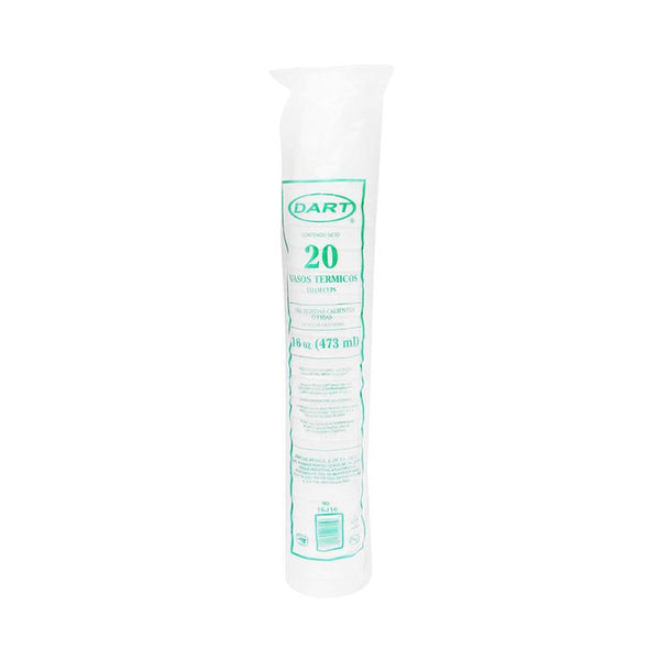 Vaso Termico 16 oz. Dart Cont. 20pz.