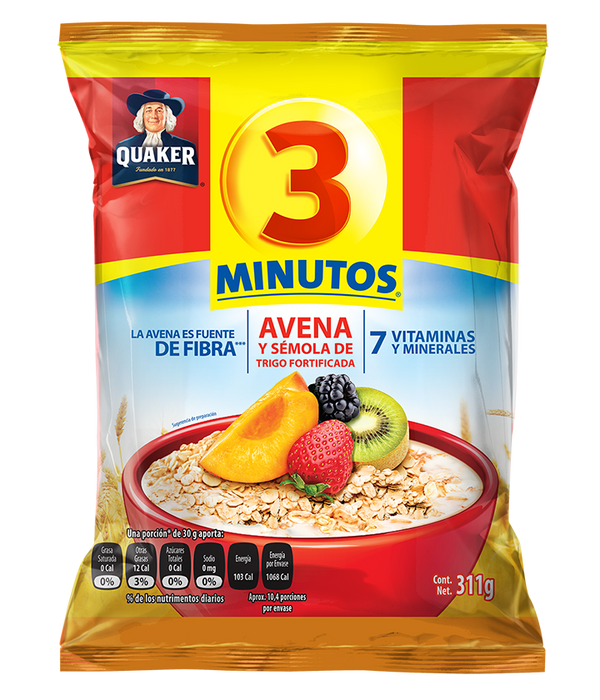 Avena Quaker 3 Minutos Cont. 380