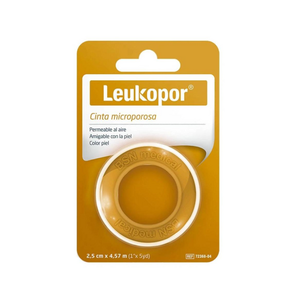 Cinta microporosa Leukopor 2.5 cm x 4.57 m color piel 1 pza
