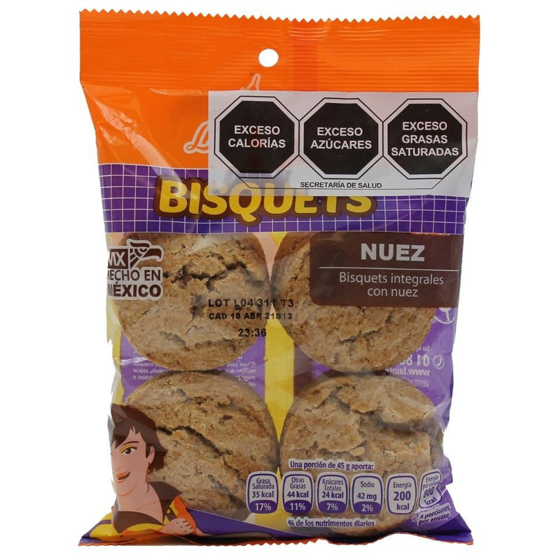 Bisquets Integrales con Nuez La integral Cont. 180g.