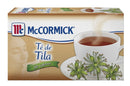 Té de Tila sin cafeína McCormick 25 sobres