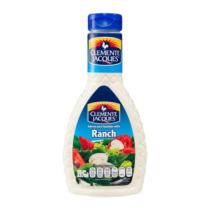Aderezo ranch clemente jacques Cont. 1pz. 237ml.
