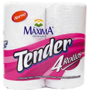 Papel higienico Tender 4pz 200 hojas